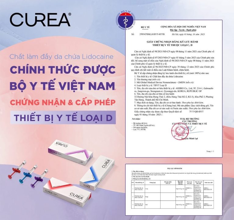 Filler Curea Được Bộ Y Tế Cấp Phép Thiết Bị Y Tế Loại C, D