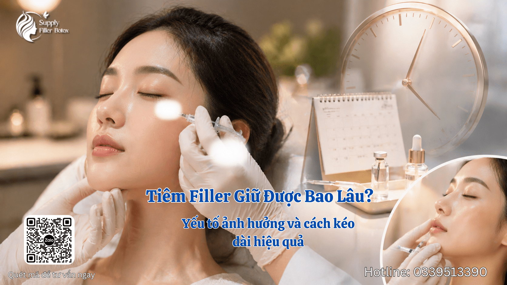 Tiêm filler giữ được bao lâu? Yếu tố ảnh hưởng và cách kéo dài hiệu quả