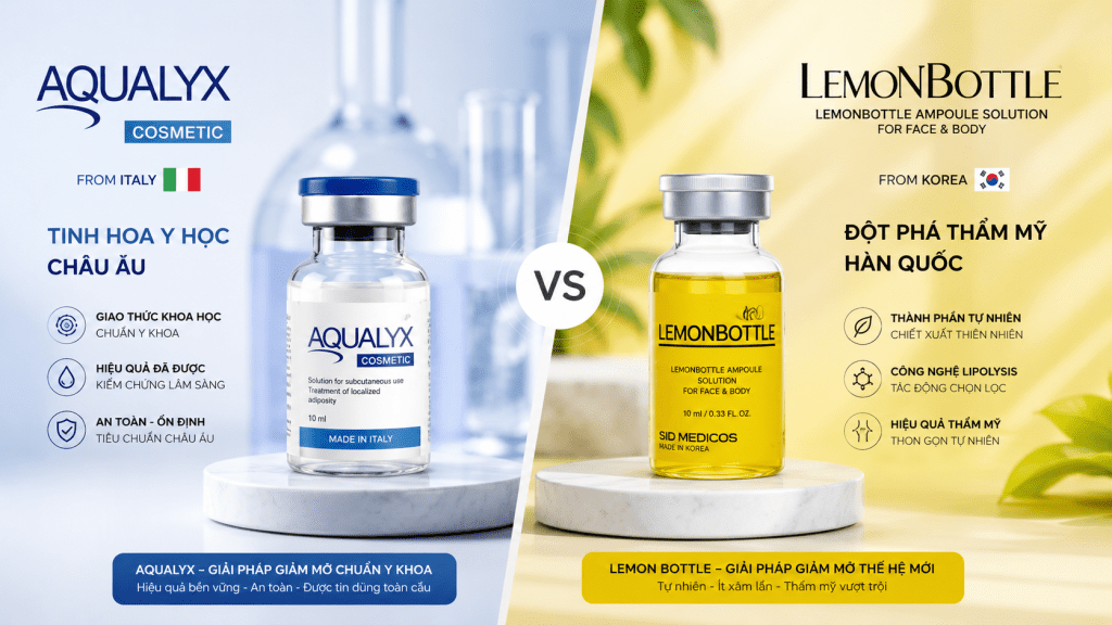Aqualyx Hay Lemon Bottle: Loại Tan Mỡ Nào Hiệu Quả Hơn?