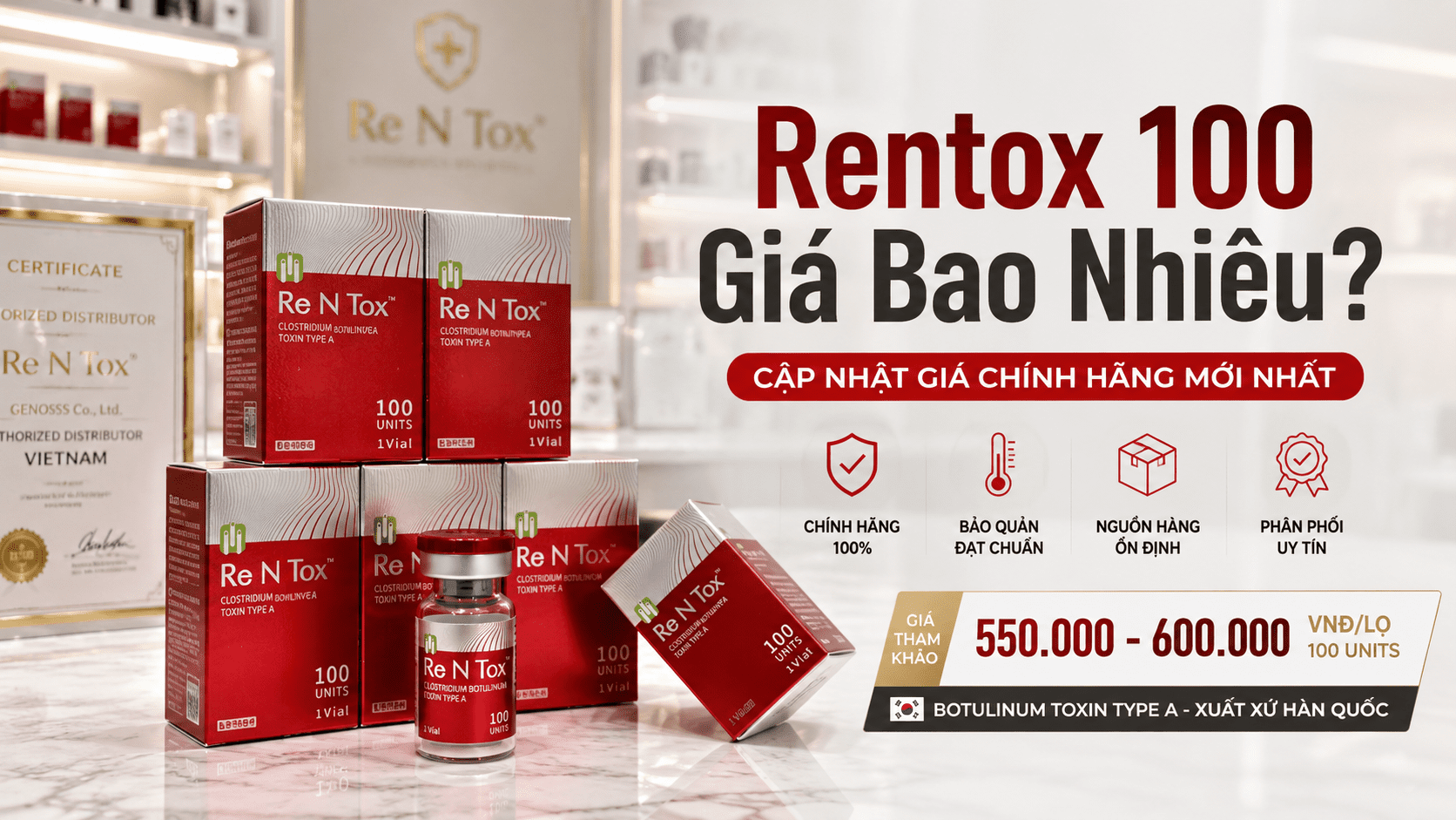 Rentox 100 Giá Bao Nhiêu? Cập Nhật Giá Rentox Chính Hãng Mới Nhất