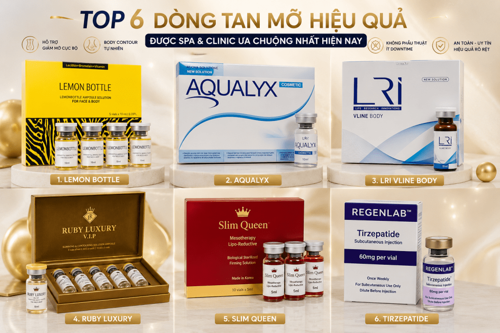 Top 6 Dòng Tan Mỡ Hiệu Quả Được Spa & Clinic Ưa Chuộng Nhất Hiện Nay