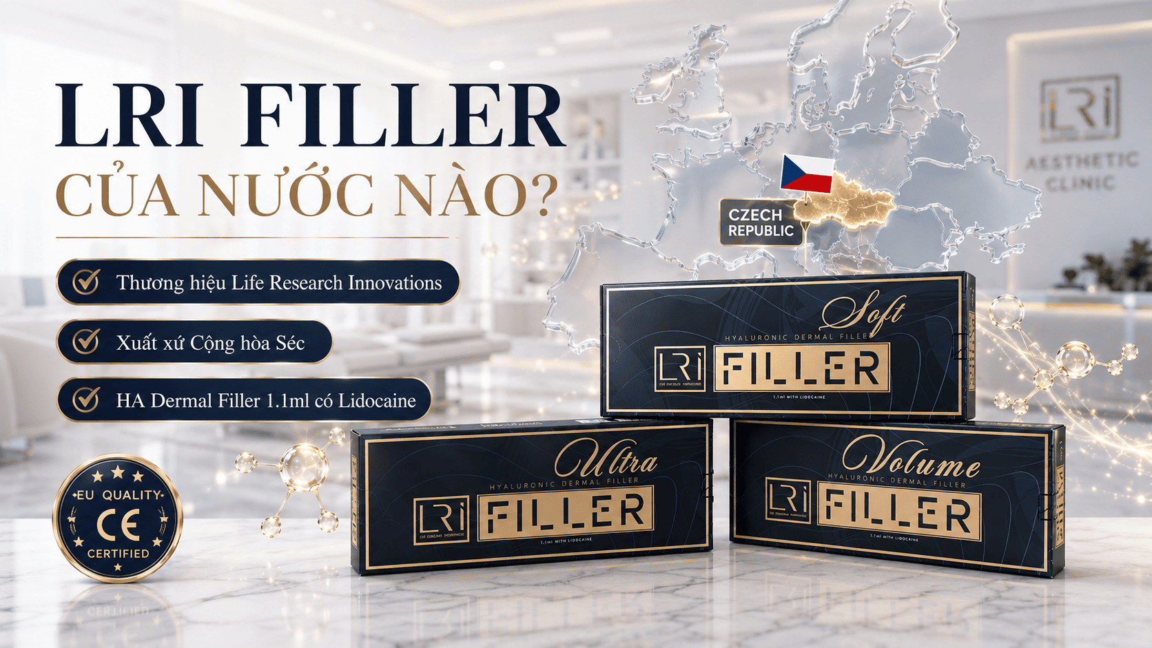 LRI Filler của nước nào? Phân biệt Soft, Ultra, Volume