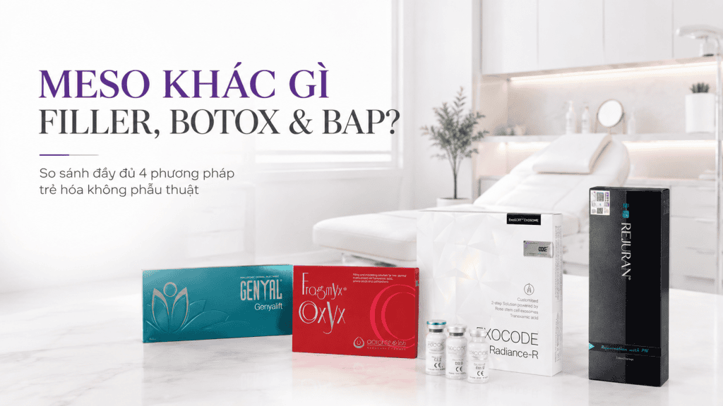 Meso Khác Gì BAP, Filler, Botox? Phân Biệt Chi Tiết