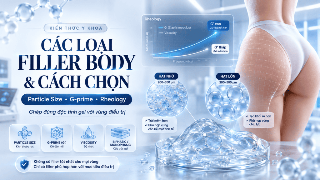 Các loại filler body & cách chọn theo Particle Size, G-prime