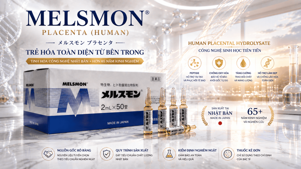 Melsmon Nhật Bản: Tinh Chất Nhau Thai Và Những Điều Cần Biết Trước Khi Sử Dụng