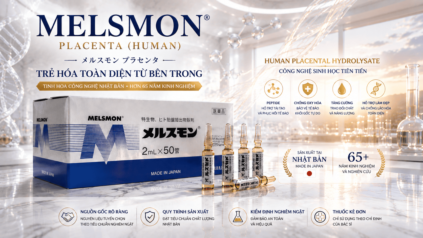 Melsmon Nhật Bản: Tinh Chất Nhau Thai Và Những Điều Cần Biết Trước Khi Sử Dụng