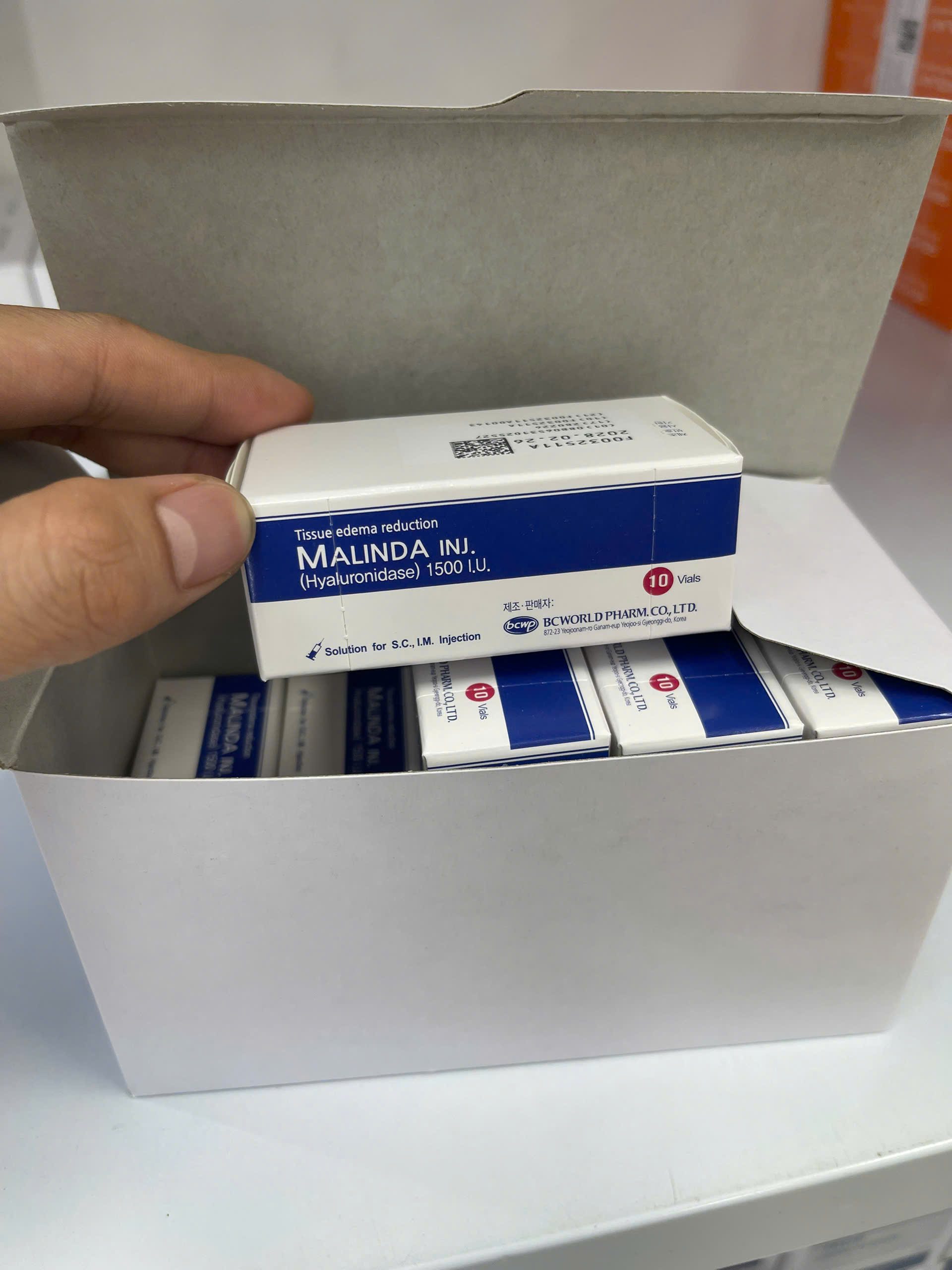 Tan Malinda Inj. 1500 IU – Hyaluronidase Tan Filler Hàn Quốc Chính Hãng