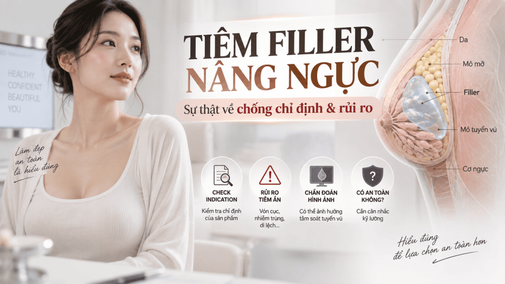 Tiêm filler nâng ngực: Sự thật về chống chỉ định & rủi ro